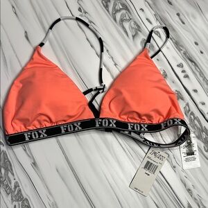 Fox Orange Bikini Top. NWT